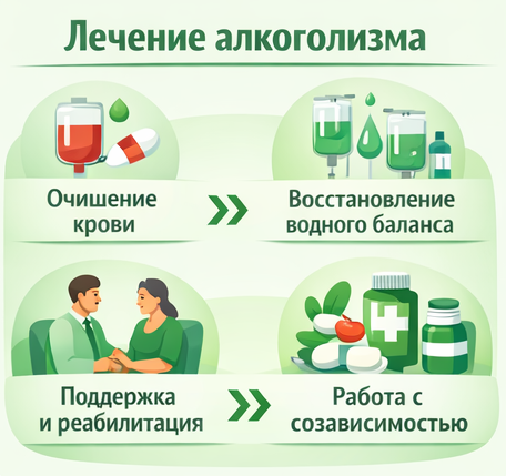 лечение алкоголизма в Красном Сулине этапы